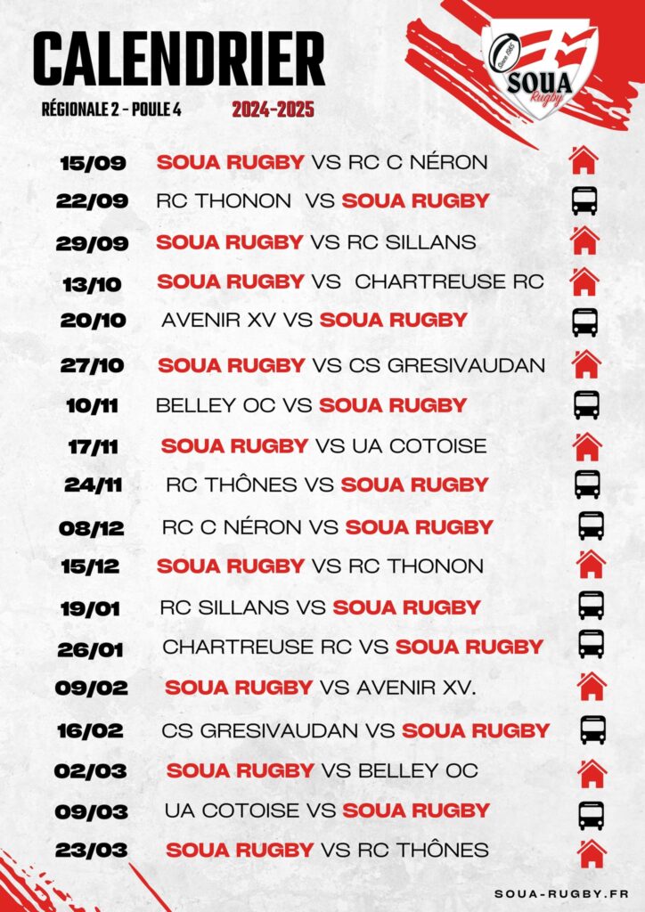 Calendrier 2024/2025
